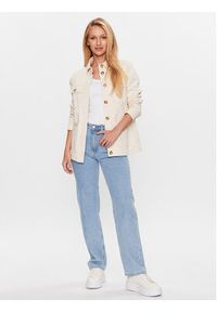 Saint Tropez Kurtka jeansowa 30512309 Beżowy Oversize. Kolor: beżowy. Materiał: jeans, bawełna #5