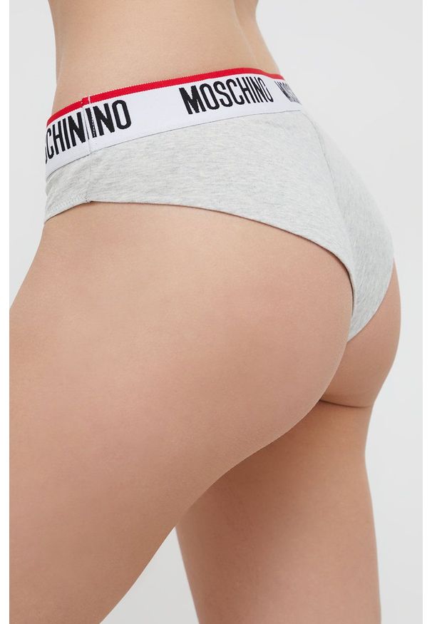 Moschino Underwear Figi (2-pack) kolor szary. Kolor: szary