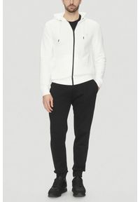 Guess - GUESS Biała męska bluza Aldwin, Rozmiar XXL. Kolor: biały. Materiał: poliester, bawełna. Długość rękawa: długi rękaw. Długość: długie. Sezon: zima, jesień #3