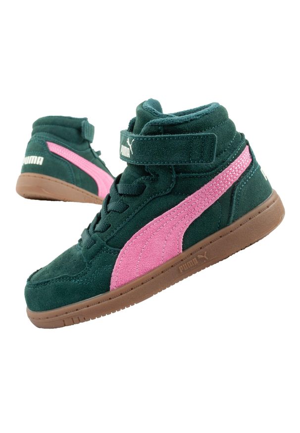 Buty sportowe dziecięce Puma Reb-L Mid ocieplane. Kolor: różowy. Sport: turystyka piesza