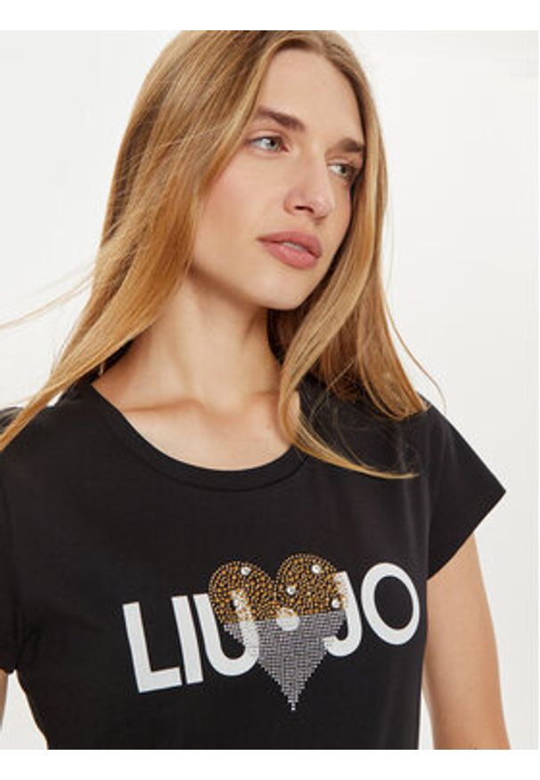 Liu Jo T-Shirt WF4416 JS923 Czarny Regular Fit. Kolor: czarny. Materiał: bawełna