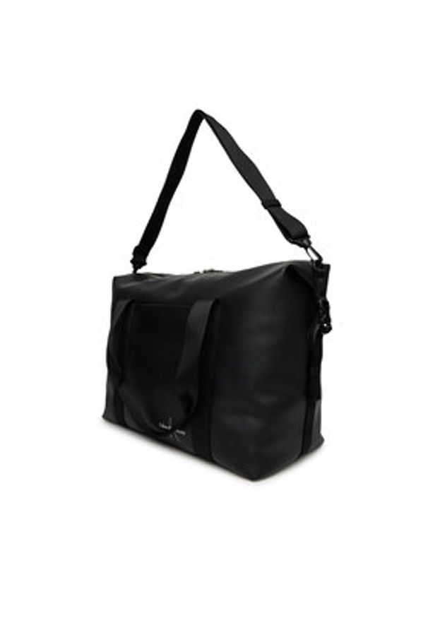 Calvin Klein Jeans Torba Mono Logo Weekender Duffle LV04G3137G Czarny. Kolor: czarny. Materiał: skóra