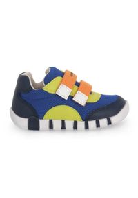 Buty do chodzenia niemowlęce Geox B3555C01454C0685. Kolor: niebieski, wielokolorowy. Materiał: zamsz, syntetyk, materiał. Szerokość cholewki: normalna. Sport: turystyka piesza