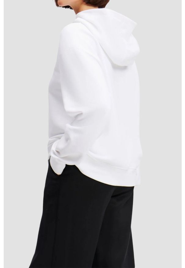 Karl Lagerfeld - KARL LAGERFELD Biała damska bluza Ikon Aquarelle K Hoodie, Rozmiar S. Kolor: biały. Materiał: materiał. Styl: klasyczny