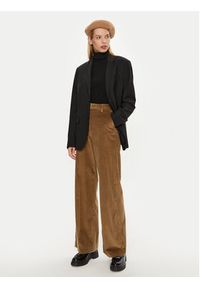 Weekend Max Mara Spodnie materiałowe Tania 2425136012 Brązowy Regular Fit. Kolor: brązowy. Materiał: bawełna #4