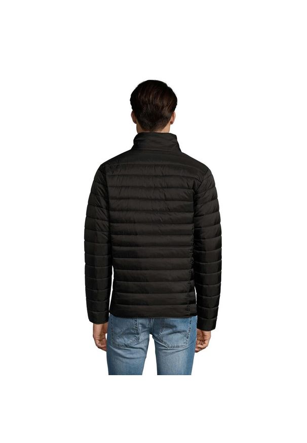 SOL'S - Męska Kurtka Ride Light Padded Jacket. Kolor: czarny. Materiał: puch. Sport: turystyka piesza