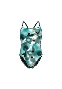 Jednoczęściowy kostium kąpielowy w kamuflaż dla kobiet Arena Challe. Kolor: wielokolorowy, zielony #1