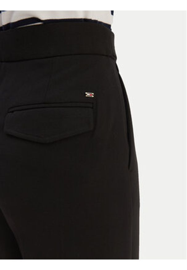 TOMMY HILFIGER - Tommy Hilfiger Spodnie materiałowe WW0WW47799 Czarny Straight Fit. Kolor: czarny. Materiał: syntetyk