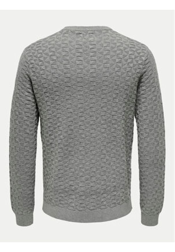 Only & Sons Sweter 22026559 Szary Regular Fit. Kolor: szary. Materiał: bawełna