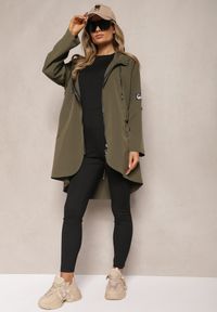 Renee - Ciemnozielona Kurtka Wiatrówka Oversize Palishe. Kolor: zielony. Długość rękawa: długi rękaw. Długość: długie. Styl: elegancki