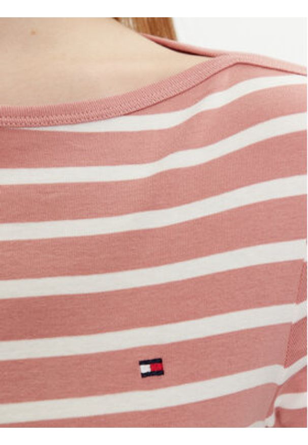 TOMMY HILFIGER - Tommy Hilfiger Bluzka New Cody WW0WW40589 Różowy Slim Fit. Kolor: różowy. Materiał: bawełna