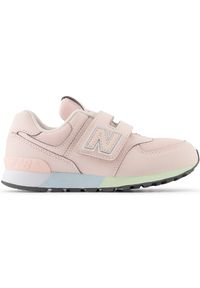 Buty dziecięce New Balance PV574MSE – różowe. Okazja: na uczelnię, na co dzień. Zapięcie: rzepy. Kolor: różowy. Materiał: materiał, syntetyk, guma. Szerokość cholewki: normalna. Model: New Balance 574. Sport: turystyka piesza #1