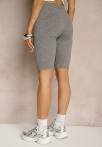Renee - Ciemnoszare Szorty Kolarki High Waist Liradine. Okazja: na co dzień. Stan: podwyższony. Kolor: szary. Styl: sportowy, casual