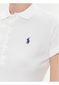 Polo Ralph Lauren Polo 211870245001 Biały Slim Fit. Typ kołnierza: polo. Kolor: biały. Materiał: bawełna