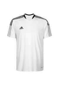 Adidas - Tiro 21 Training t-shirt 590. Kolor: biały. Materiał: jersey