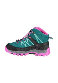 Buty dla dziewczynek CMP Kids Rigel Mid WP. Kolor: czarny, zielony, wielokolorowy