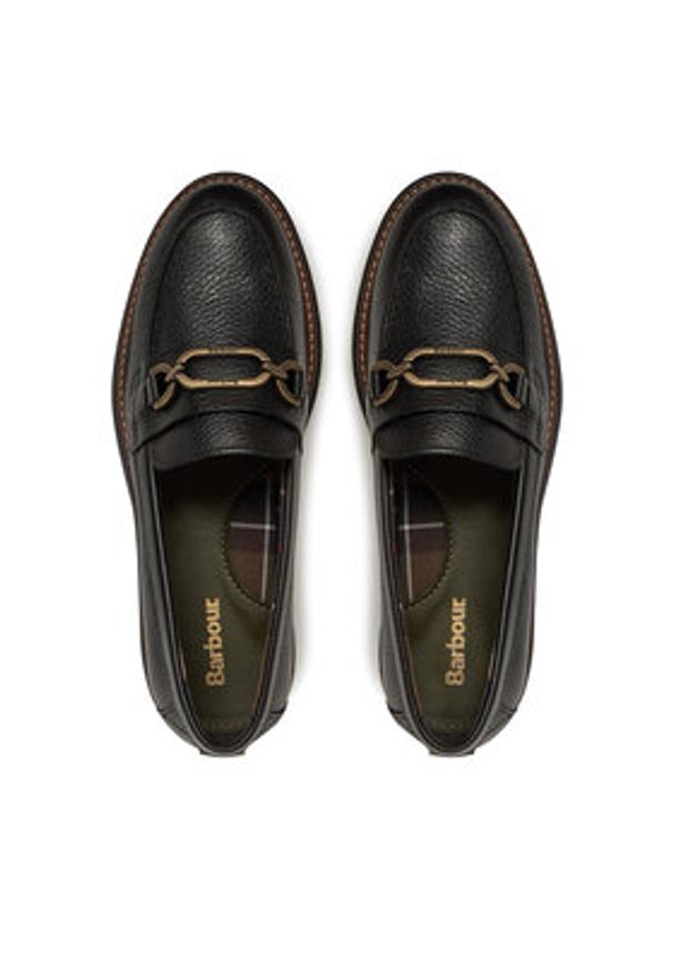 Barbour Loafersy Maddie LFO0755BK52 Czarny. Kolor: czarny. Materiał: skóra