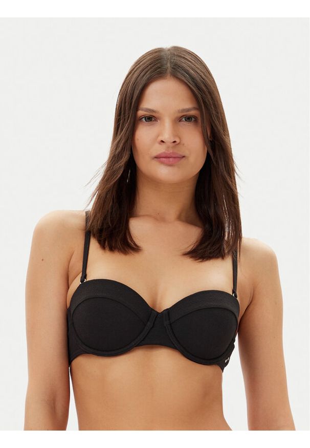 TOMMY HILFIGER - Tommy Hilfiger Góra od bikini UW0UW05814 Czarny. Kolor: czarny. Materiał: syntetyk