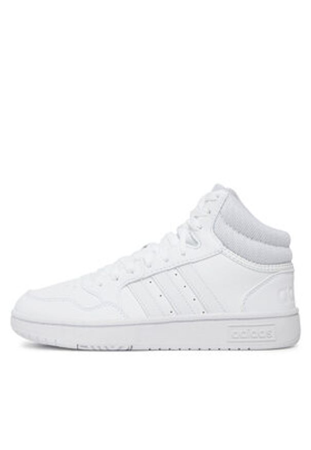 Adidas - adidas Sneakersy Hoops 3.0 Mid Lifestyle Basketball Classic Vintage ID9838 Biały. Kolor: biały. Materiał: skóra. Sport: koszykówka
