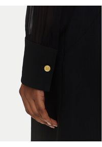 Karl Lagerfeld - KARL LAGERFELD Sukienka codzienna A3W13020 Czarny Regular Fit. Okazja: na co dzień. Typ kołnierza: dekolt w karo. Kolor: czarny. Materiał: wiskoza. Typ sukienki: proste. Styl: casual #4