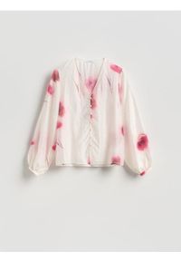 Reserved - Wzorzysta bluzka - wielobarwny. Materiał: tkanina #1