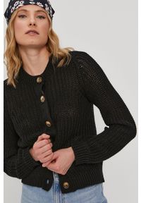 Pieces - Sweter. Okazja: na co dzień. Kolor: czarny. Materiał: bawełna. Długość rękawa: długi rękaw. Długość: długie. Styl: casual #1