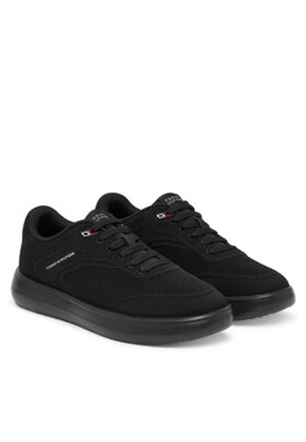 TOMMY HILFIGER - Tommy Hilfiger Sneakersy Th Modern Lightcup Knit FM0FM05886 Czarny. Kolor: czarny. Materiał: materiał