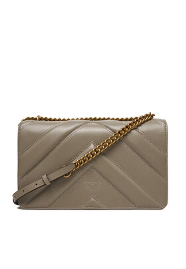 Pinko - PINKO Torebka Love One Classic Light Dc Al 25-26 PLTT 104549 A2OS Szary. Kolor: szary. Materiał: skórzane