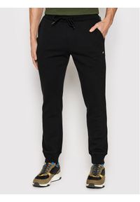 Napapijri Spodnie dresowe Malis NP0A4GBK Czarny Regular Fit. Kolor: czarny. Materiał: dresówka, bawełna