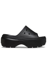 Klapki Crocs Stomp Slide 209346-001 - czarne. Kolor: czarny. Materiał: materiał. Sezon: lato. Obcas: na platformie. Styl: klasyczny #1