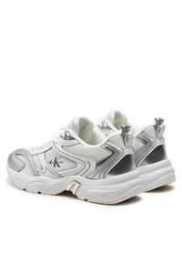 Calvin Klein Jeans Sneakersy Retro Tennis Low Lace Mh Ml Mr YW0YW01381 Biały. Kolor: biały. Materiał: skóra #3