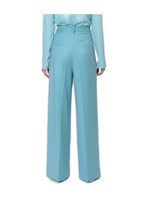 AGGI - Niebieskie spodnie garniturowe Gwen. Okazja: na spotkanie biznesowe, do pracy. Stan: podwyższony. Kolor: niebieski. Materiał: materiał. Wzór: gładki. Styl: biznesowy #5
