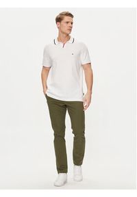 TOMMY HILFIGER - Tommy Hilfiger Polo MW0MW34772 Biały Regular Fit. Typ kołnierza: polo. Kolor: biały. Materiał: bawełna, wiskoza