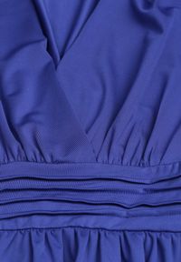 Born2be - Niebieska Rozkloszowana Sukienka z Wiskozą Selithiel. Okazja: na ślub cywilny, na wesele, na imprezę. Typ kołnierza: dekolt w serek. Kolor: niebieski. Materiał: wiskoza. Styl: elegancki #5