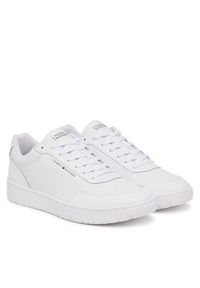 TOMMY HILFIGER - Tommy Hilfiger Sneakersy Th Basket Core Leather FM0FM05927 Biały. Kolor: biały. Materiał: skóra #5