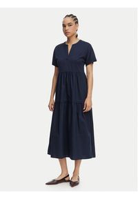 Weekend Max Mara Sukienka letnia Capsula 2615621032 Granatowy Regular Fit. Kolor: niebieski. Materiał: bawełna. Sezon: lato #5