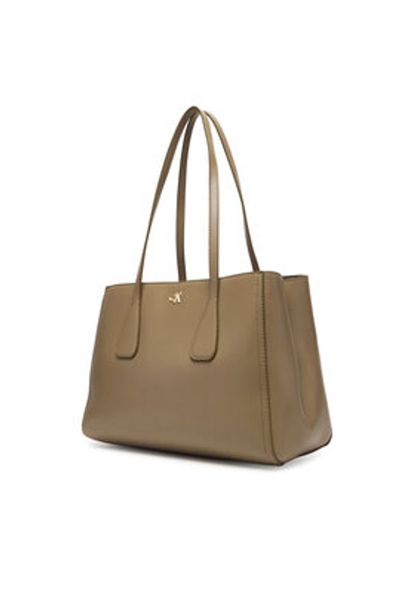 Calvin Klein Torebka Ck Medium Work Tote LV04F3442G Beżowy. Kolor: beżowy. Materiał: skórzane