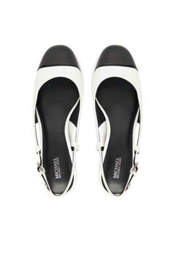 MICHAEL Michael Kors Baleriny Perla 40R4PLFP1L Biały. Kolor: biały. Materiał: skóra