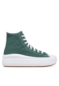Converse Trampki Chuck Taylor All Star Move Platform A10664C Zielony. Kolor: zielony. Materiał: materiał. Obcas: na platformie