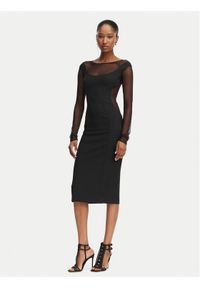 Elisabetta Franchi Sukienka koktajlowa AB-898-62E2 Czarny Slim Fit. Kolor: czarny. Materiał: syntetyk. Styl: wizytowy #1