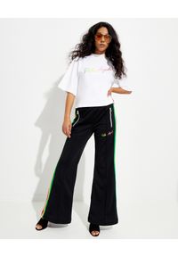 PALM ANGELS - Szerokie spodnie z kolorowym lampasem Miami. Kolor: czarny. Długość: długie. Wzór: kolorowy #5