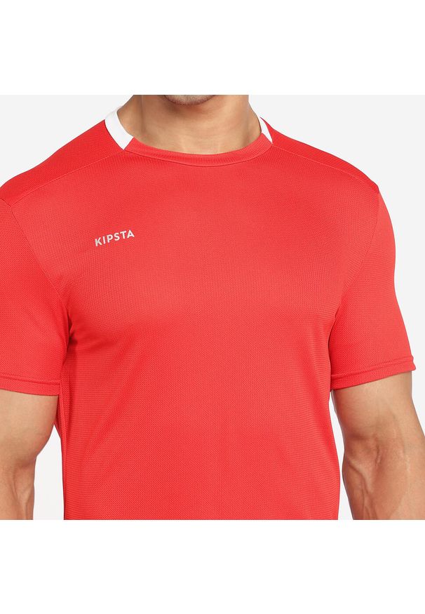 KIPSTA - Koszulka do piłki nożnej Kipsta Essential Club. Kolor: biały, czerwony, wielokolorowy. Materiał: materiał, poliester. Sport: piłka nożna
