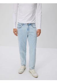 Reserved - Jeansy carrot fit - niebieski. Kolor: niebieski