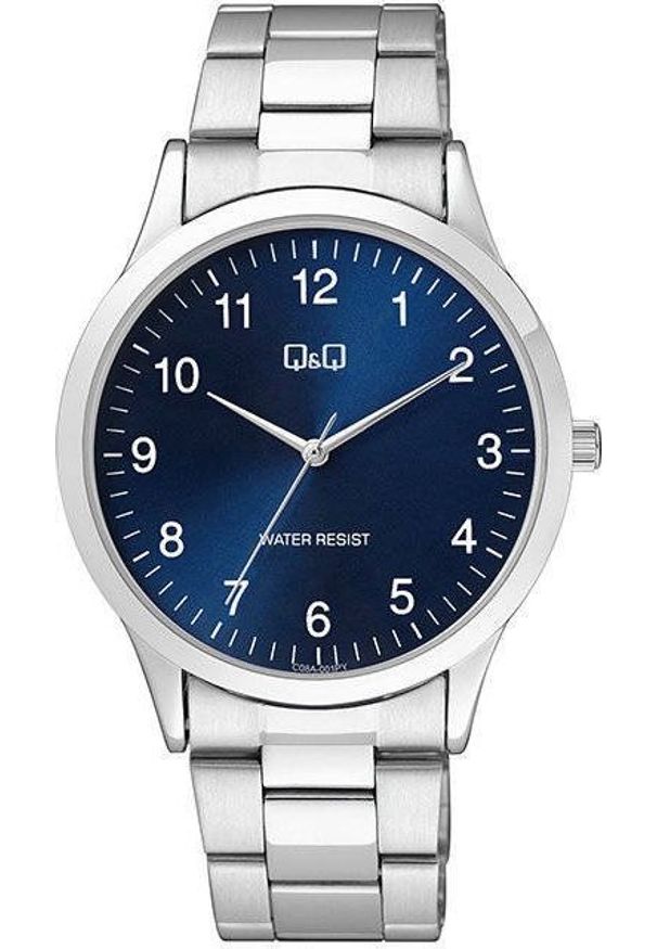 Zegarek Q&Q Zegarek QQ C08A-001P Męski Klasyczny Niebieski. Kolor: niebieski. Styl: klasyczny