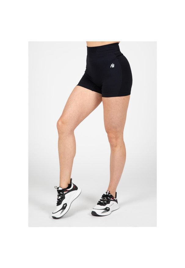 GORILLA WEAR - Whitney Bezszwowe Szorty - Czarny. Kolor: czarny. Sport: fitness