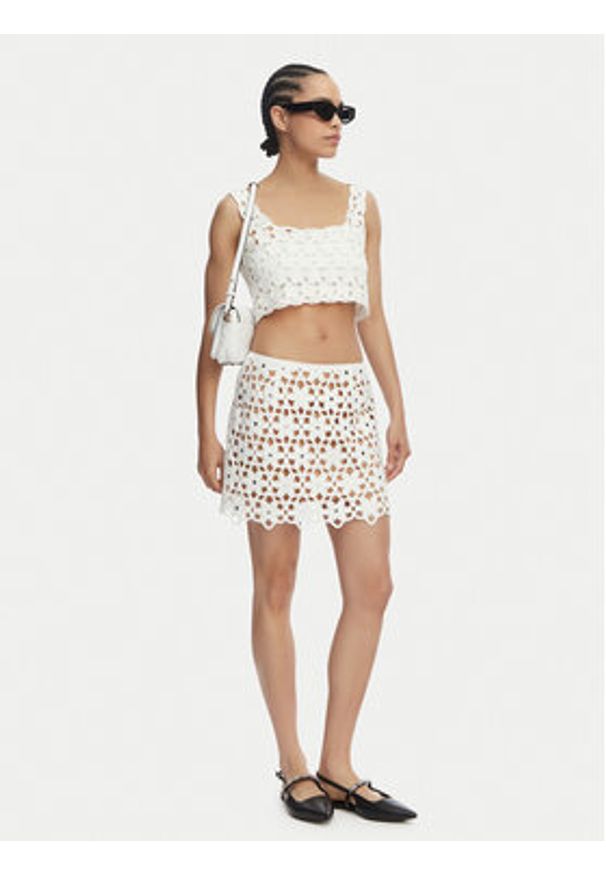 MICHAEL Michael Kors Spódnica mini MS670M4KNE Biały Regular Fit. Kolor: biały. Materiał: syntetyk