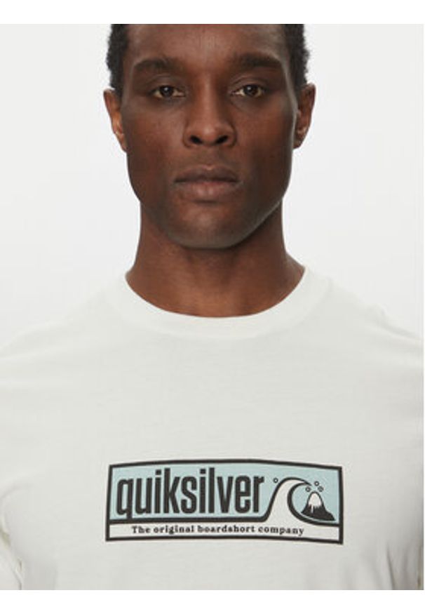 Quiksilver T-Shirt EQYZT08040 Biały Regular Fit. Kolor: biały. Materiał: bawełna