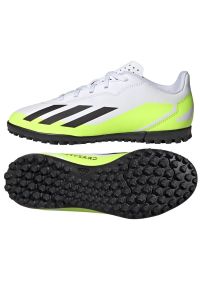 Adidas - Buty piłkarskie adidas X Crazyfast.4 Tf Jr IE4066 białe białe. Zapięcie: sznurówki. Kolor: biały. Materiał: syntetyk, guma. Sport: piłka nożna