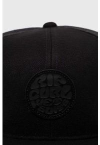 Rip Curl czapka z daszkiem kolor czarny z aplikacją. Kolor: czarny. Wzór: aplikacja #3