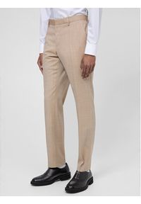 Hugo Garnitur Henry/Griffin182 50383520 Beżowy Slim Fit. Kolor: beżowy. Materiał: wełna #9